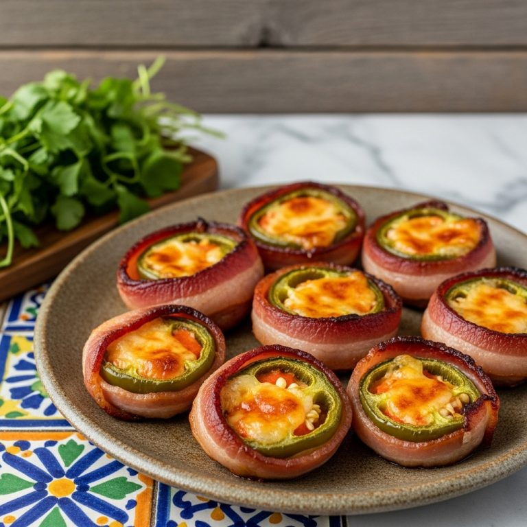 Bacon-Wrapped Jalapeño Poppers with Smoky Cheese Filling